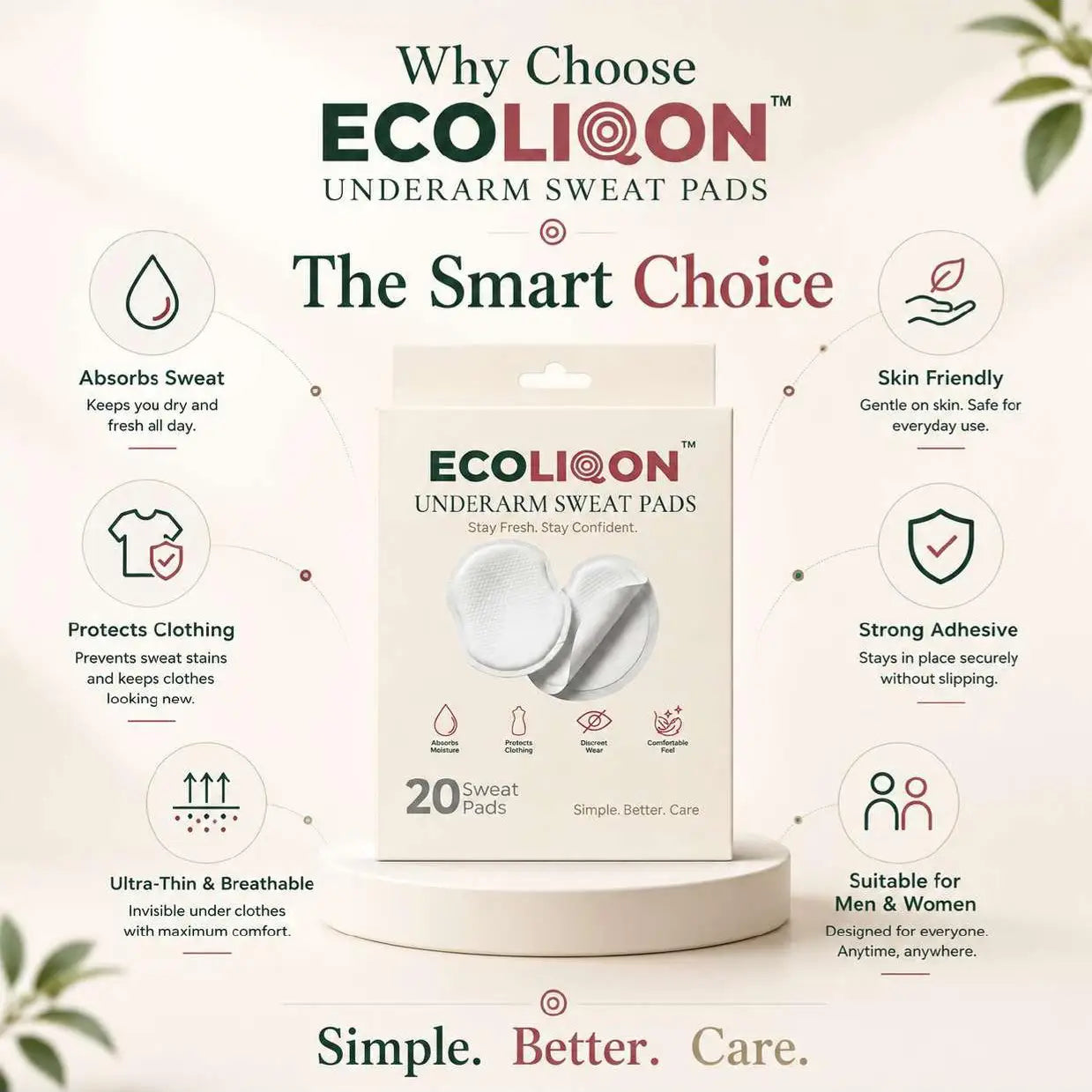 ECOLIQON Underarm Sweat Pads