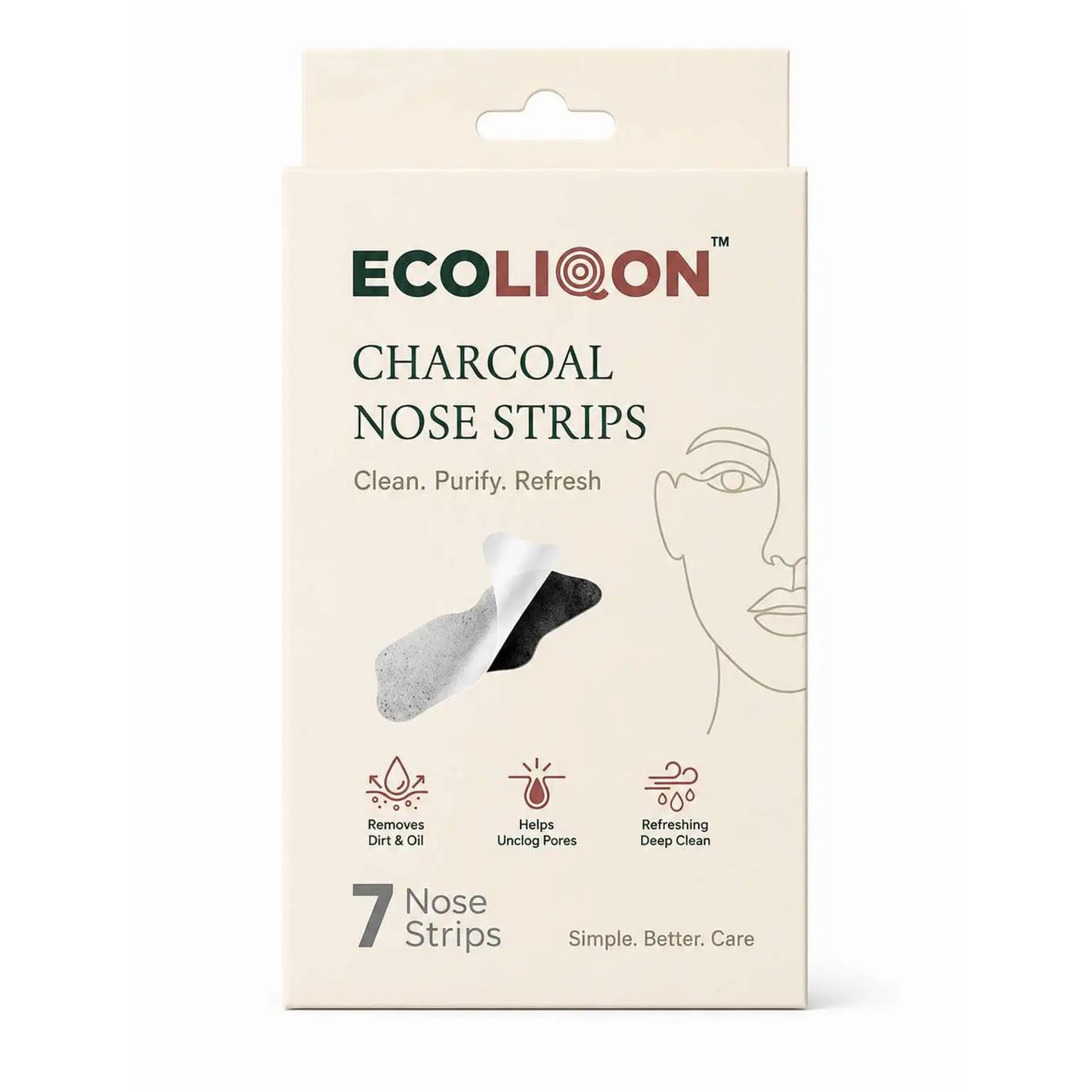 ECOLIQON Charcoal Nose Strips