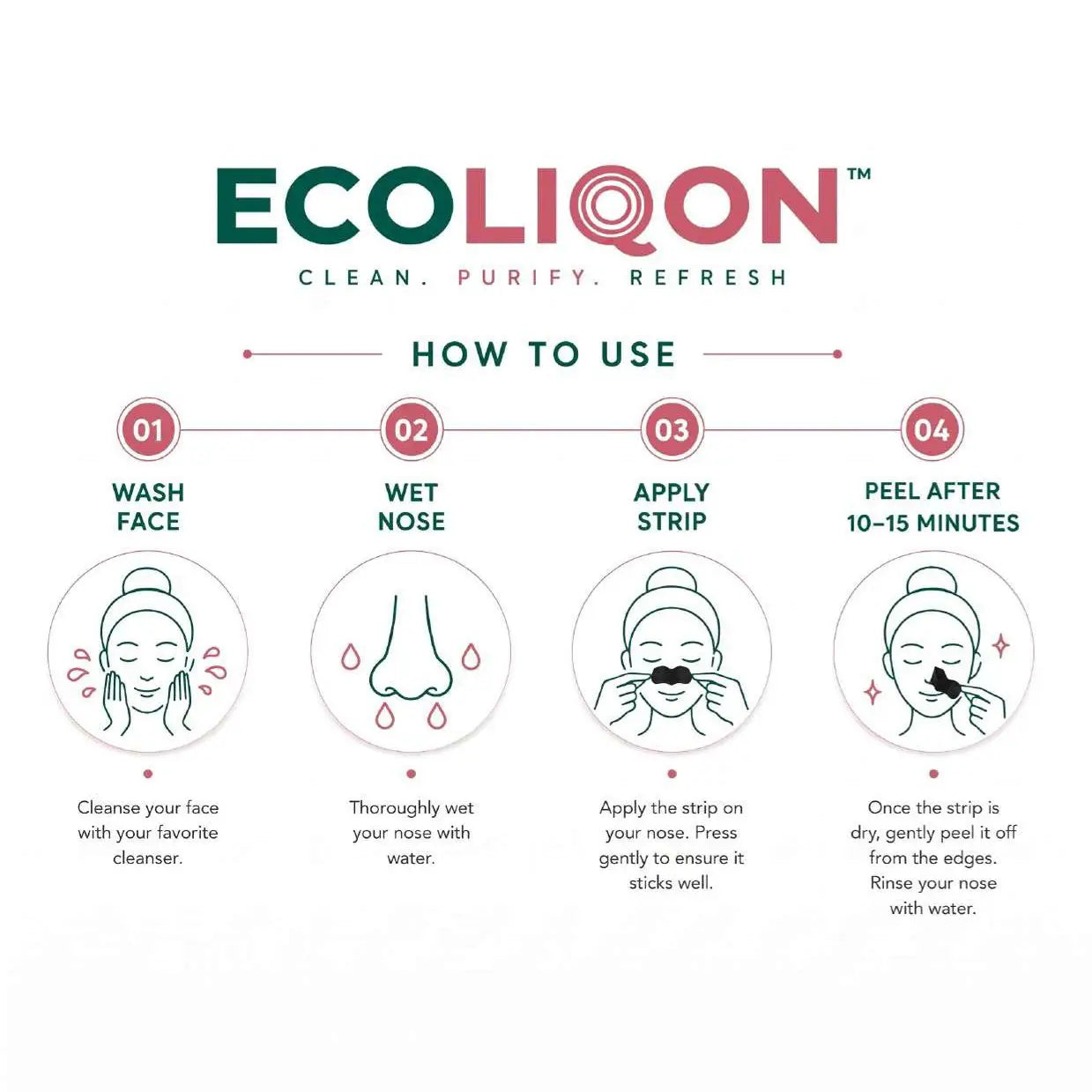 ECOLIQON Charcoal Nose Strips
